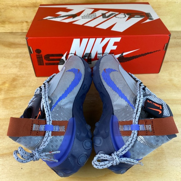 Nike React ISPA Wolf Grey Sapphire Dusty Peach - Picture 5 of 8